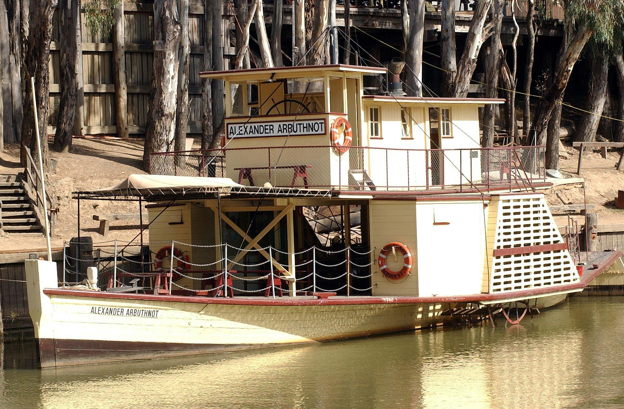 PS Alexander Arbuthnot moored at the Echuca Wharf