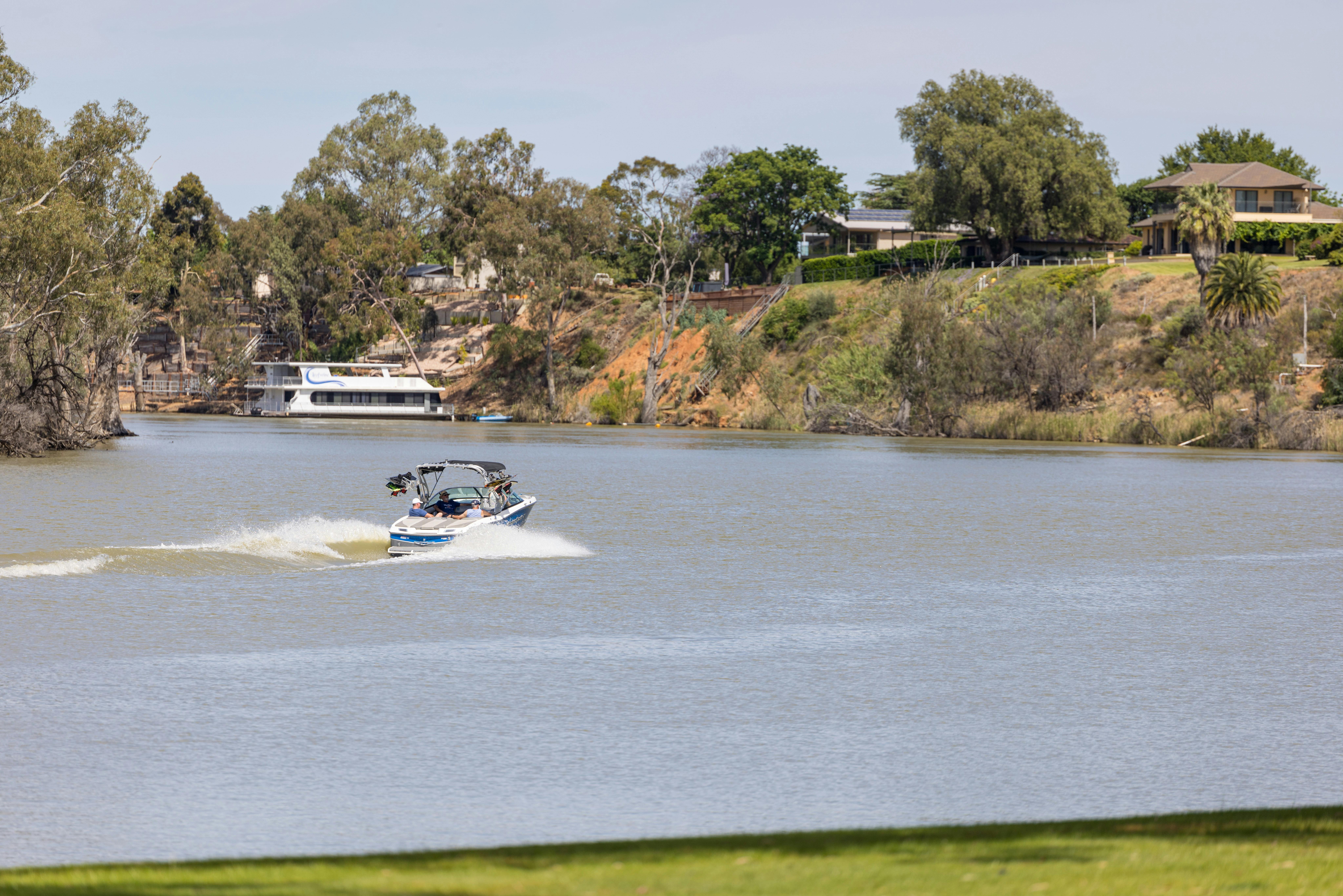 Speedboat on River