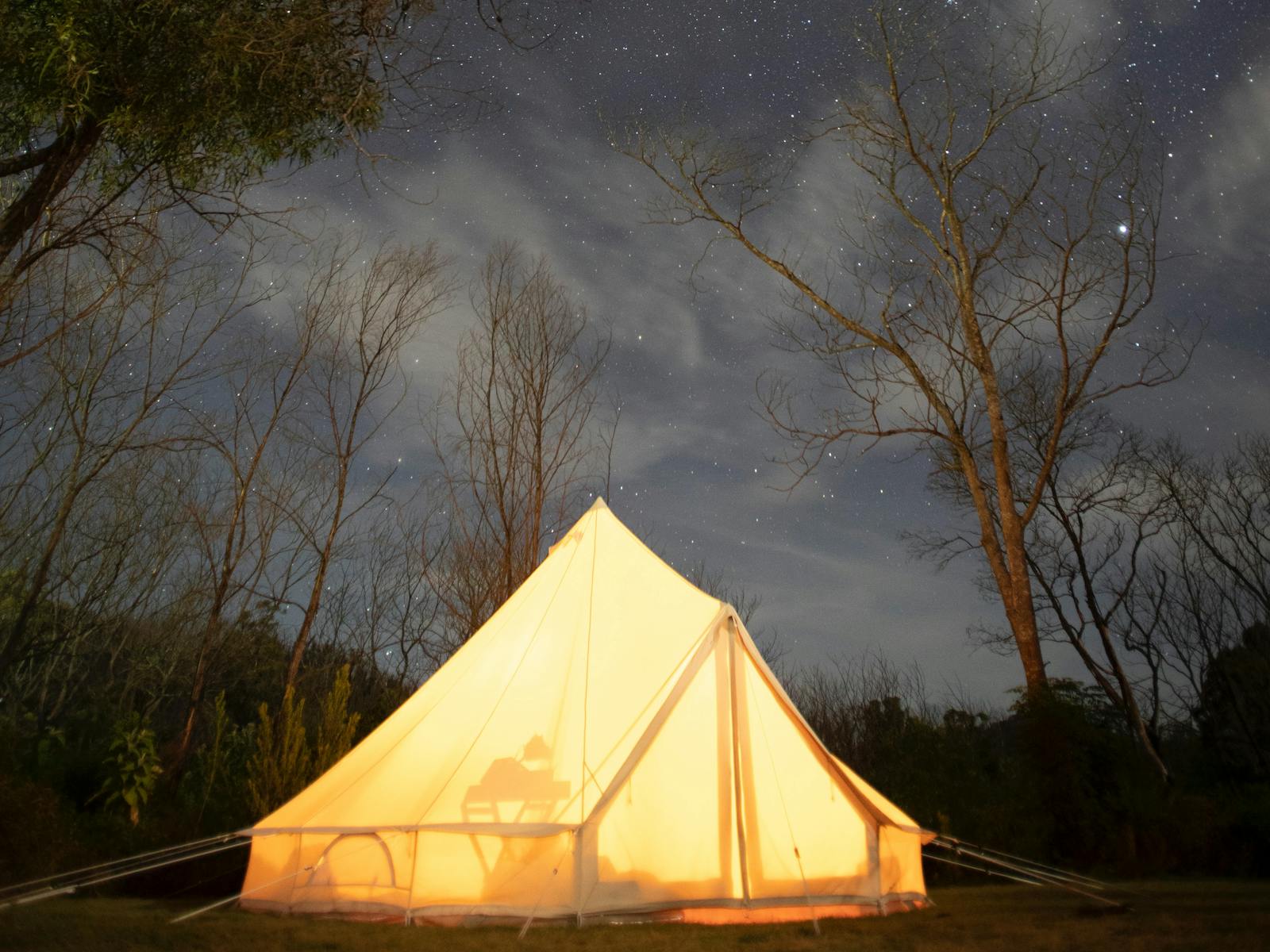 Beautiful flaming tents