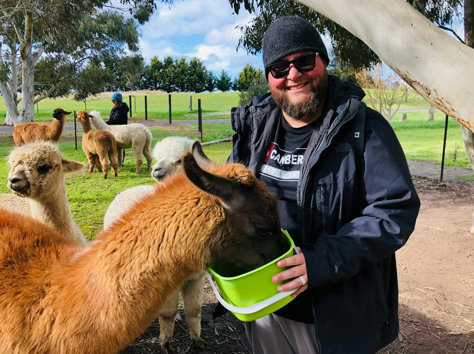 Hand feeding the boys