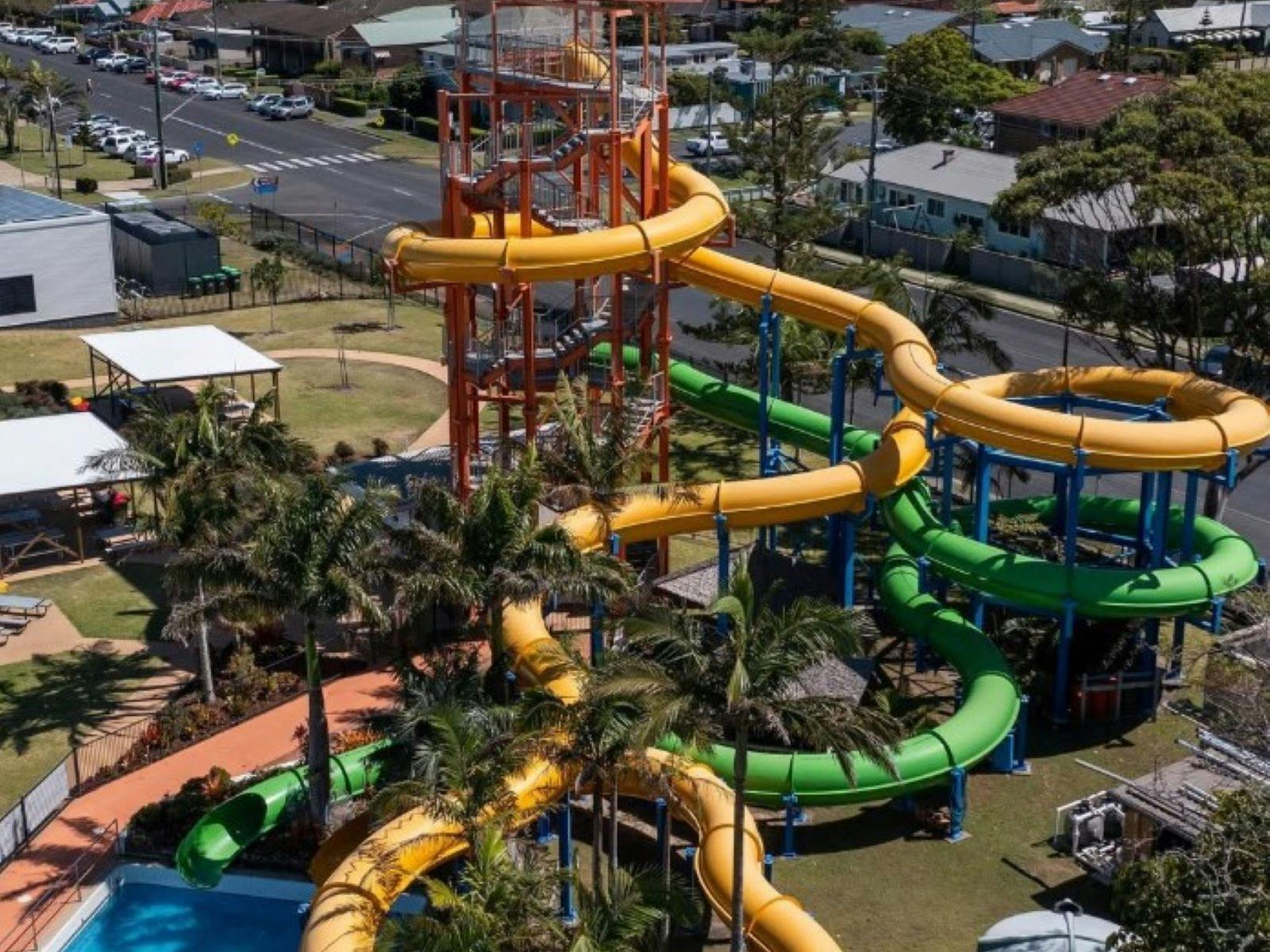 Aerial view of slides