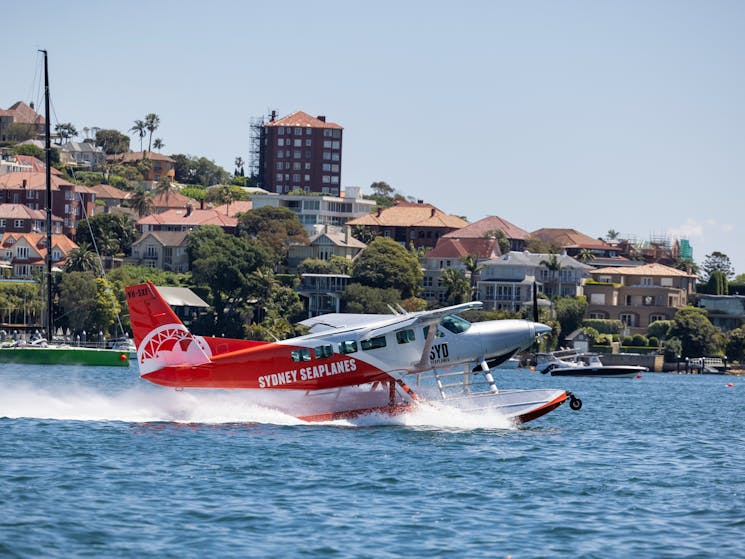 Sydney Seaplane flight departing Rose Bay, Sydney