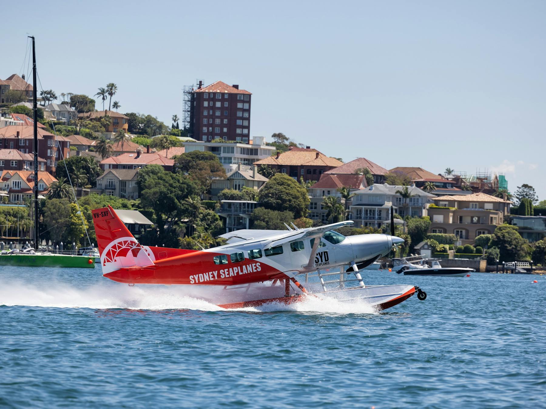 Sydney Seaplane flight departing Rose Bay, Sydney