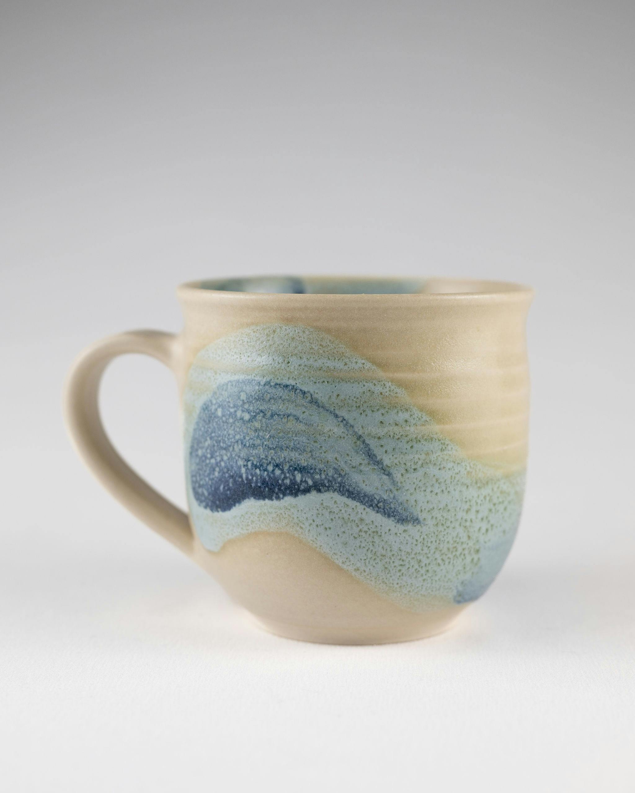 Stoneware, wheel thrown and hand painted