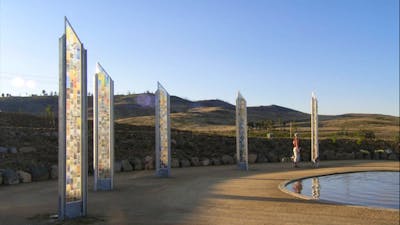 Photo: The ACT Bushfire Memorial designed by Tess Horwitz, Tony Steel and Martyn Jolly, 2006.