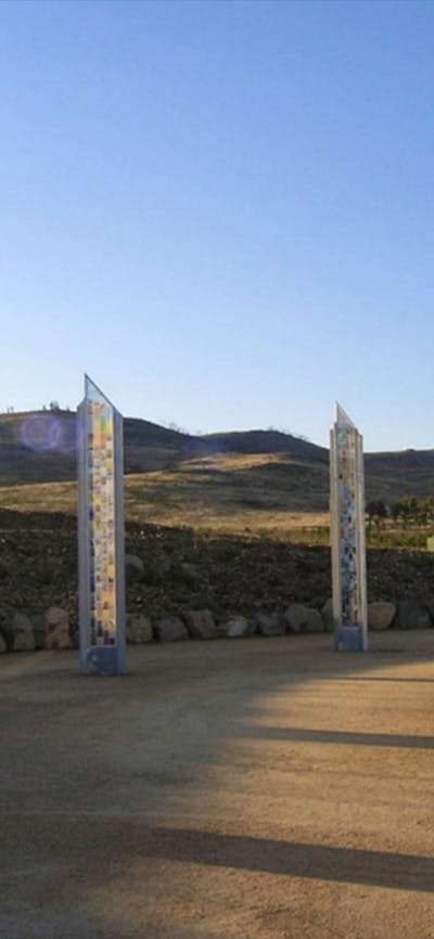 Photo: The ACT Bushfire Memorial designed by Tess Horwitz, Tony Steel and Martyn Jolly, 2006.