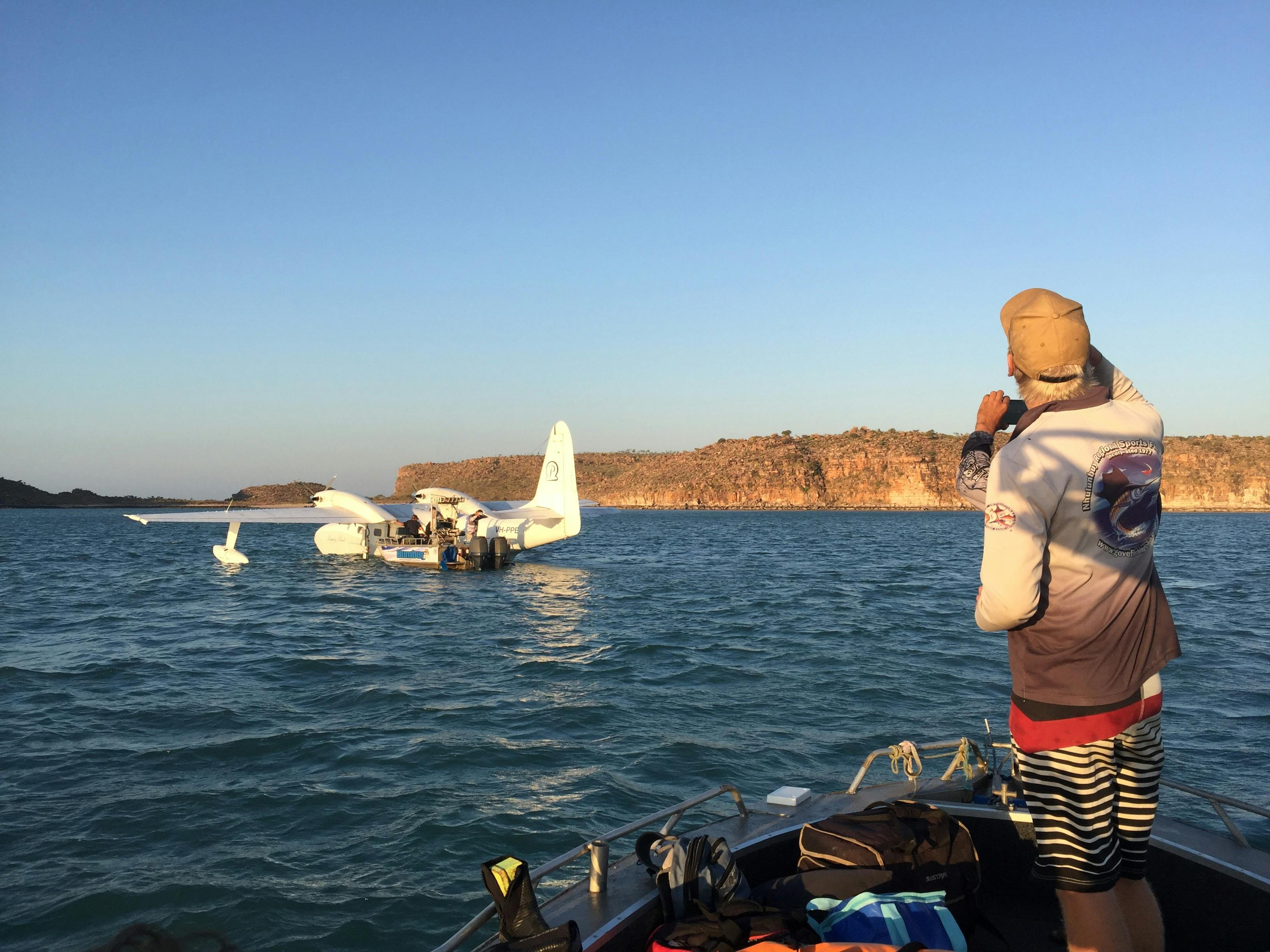 Humbug Fishing extended liveaboard fishing charter can include scenic flight with Catalina Plane