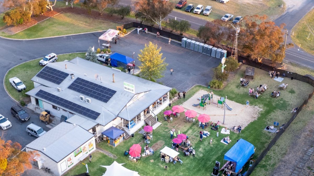 Birds eye view of the Ballandean Pub