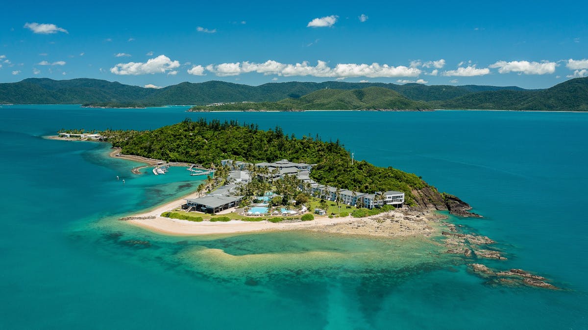 Aerial view of Daydream Island.