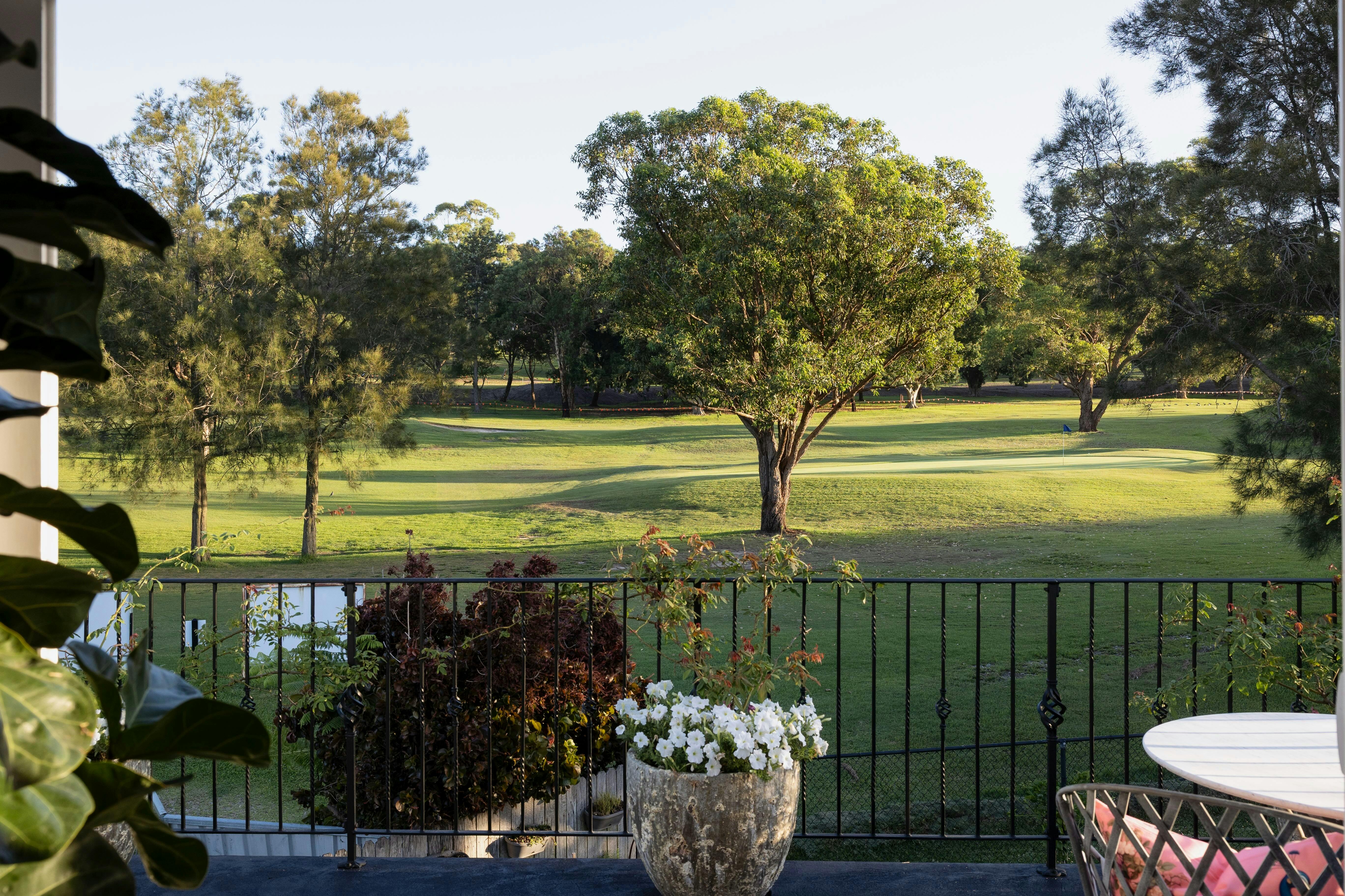 View from studio upstairs balcony