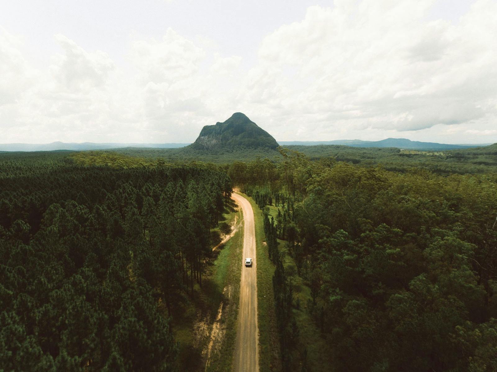Mt Beerwah, Glass House Mountains National Park, Sunshine Coast Mt Beerwah, Glass House Mountains National Park, Sunshine Coast