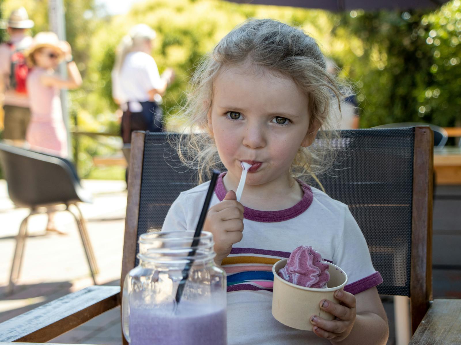 Girl eating icecream