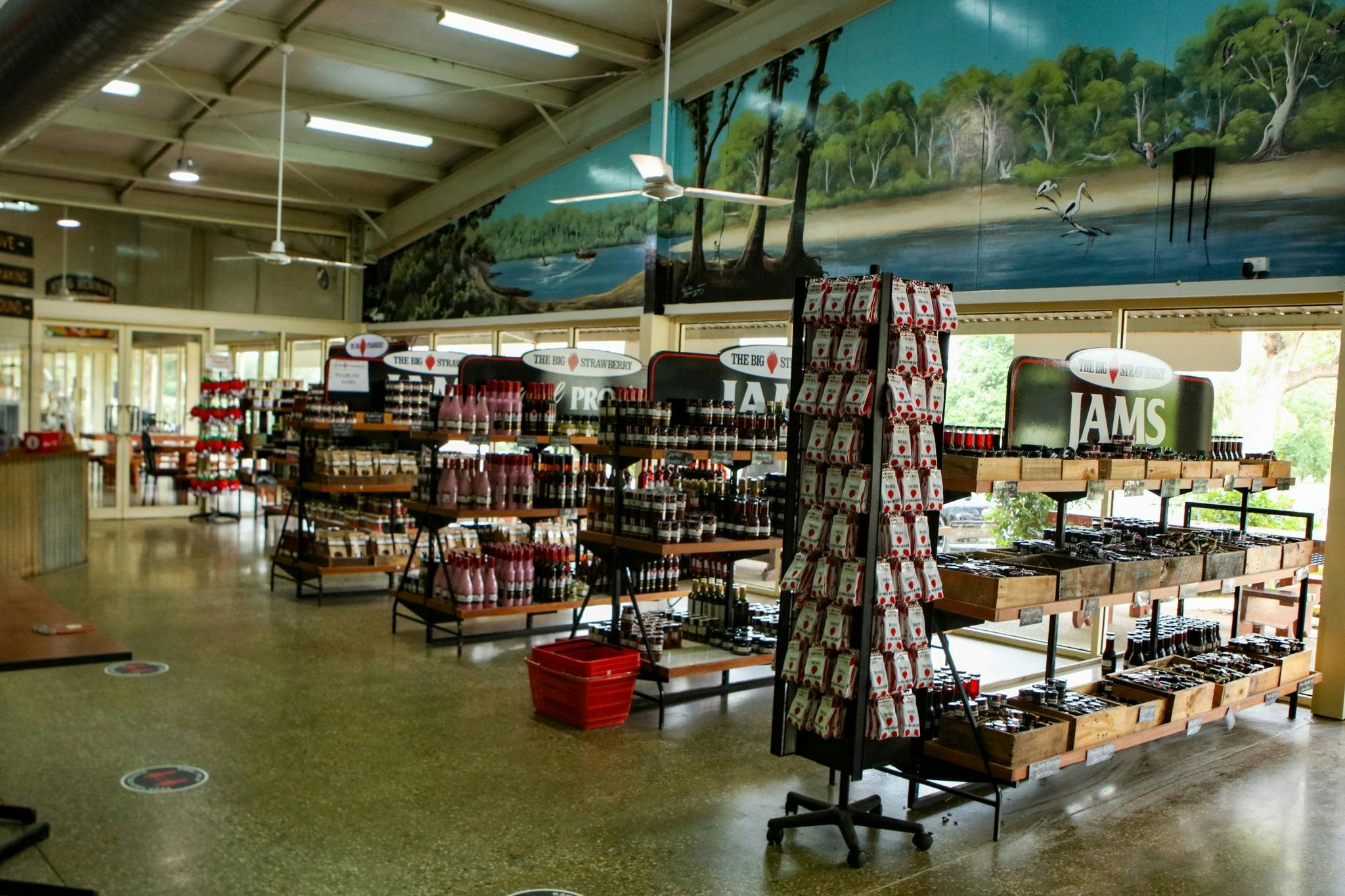 Shop displays at The Big Strawberry
