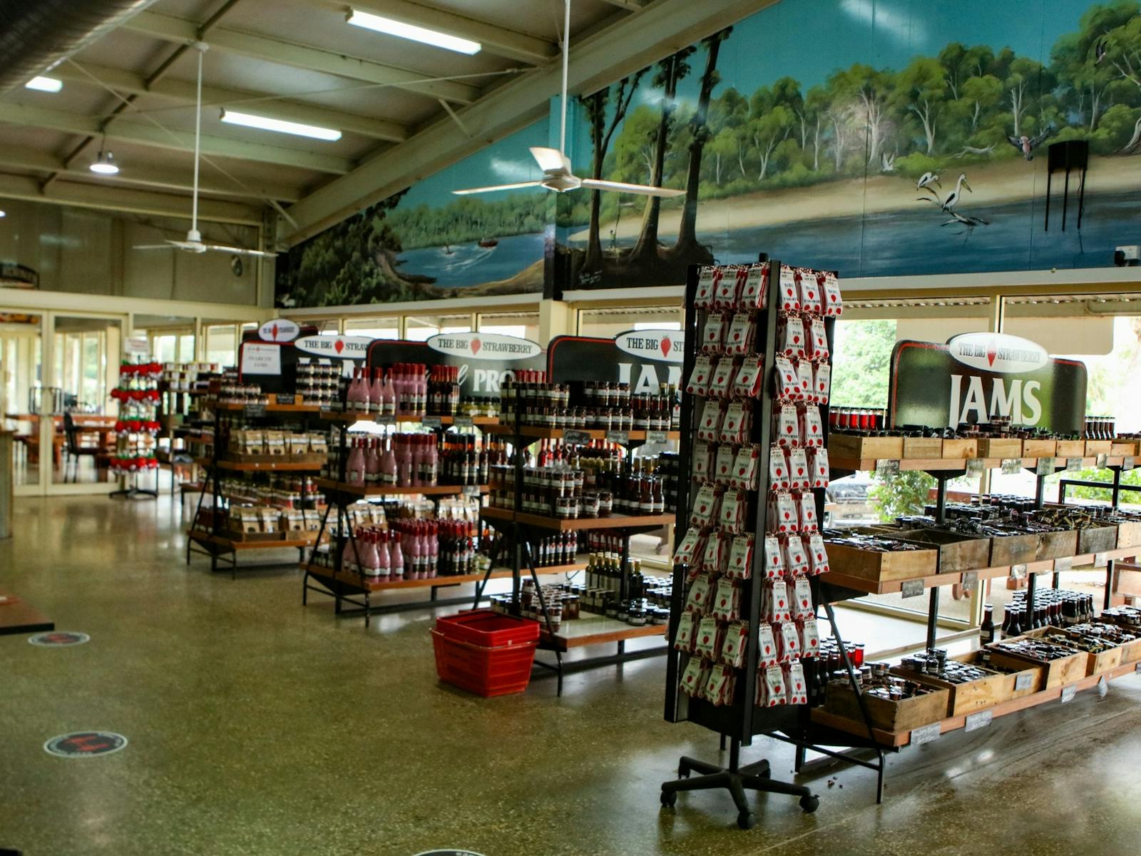 Shop displays at The Big Strawberry
