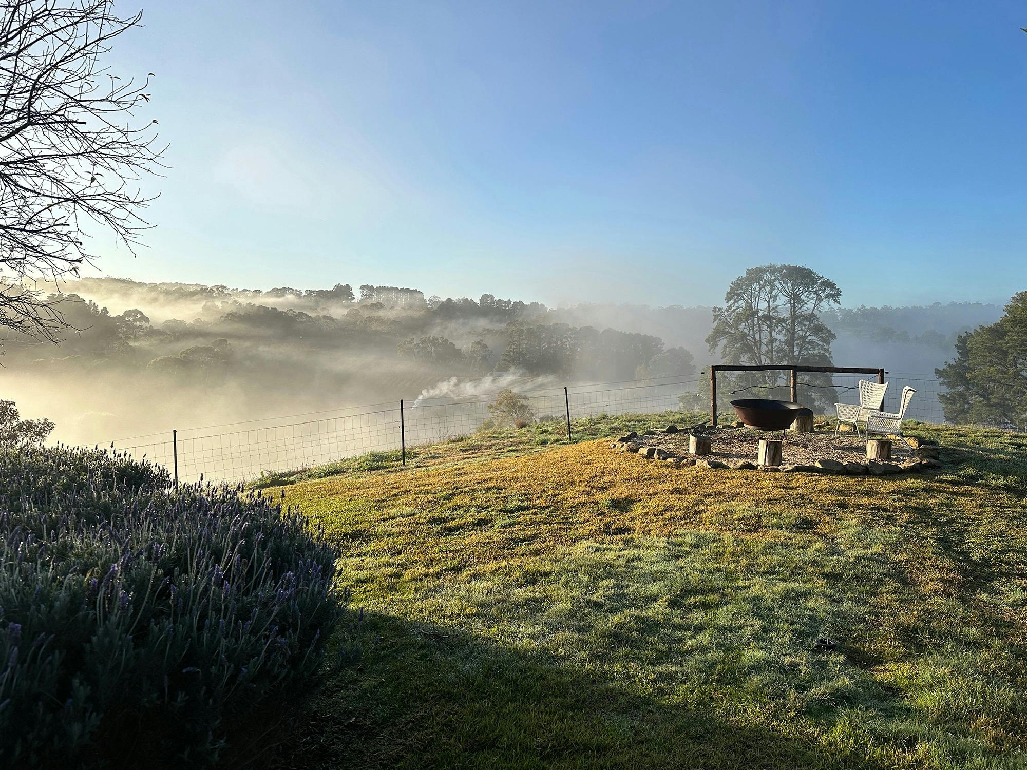 Enjoy spectacular views from the fire pit