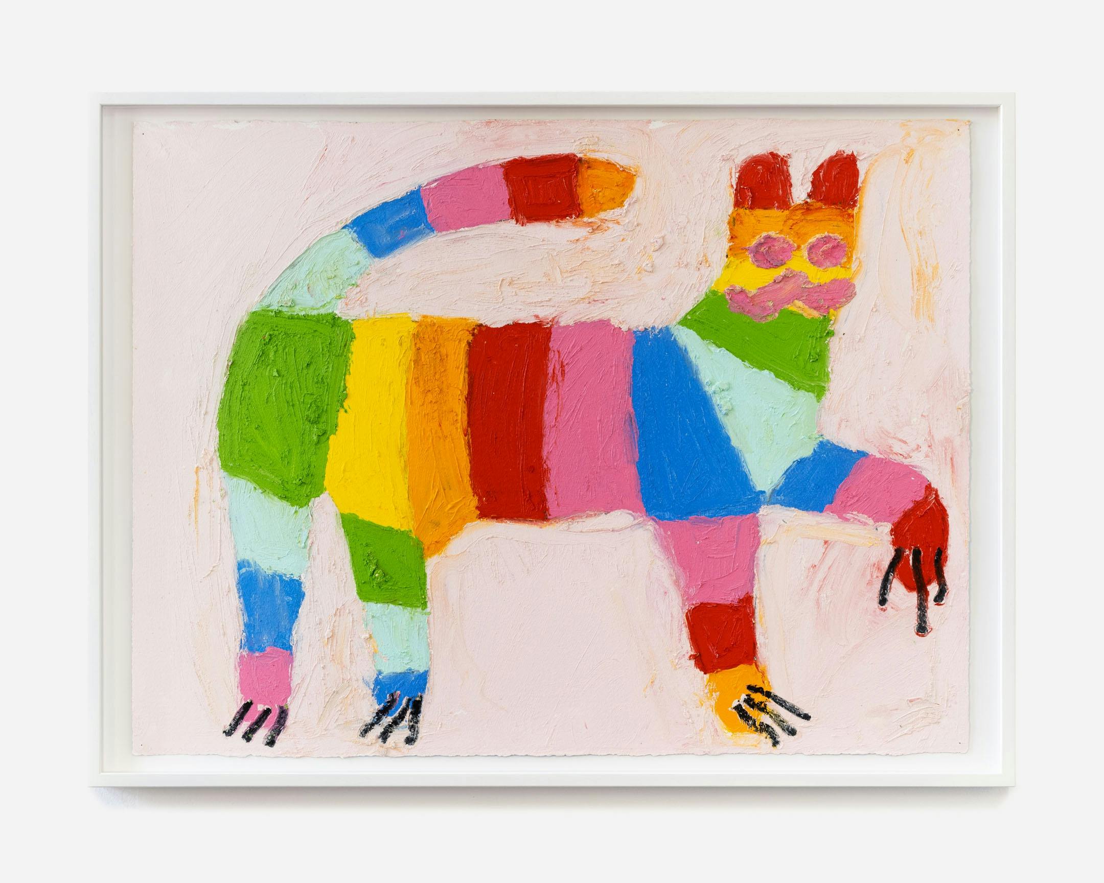 Troy Emery, Guardian lion II, 2023, Oil stick on paper, 62.5 x 83.5