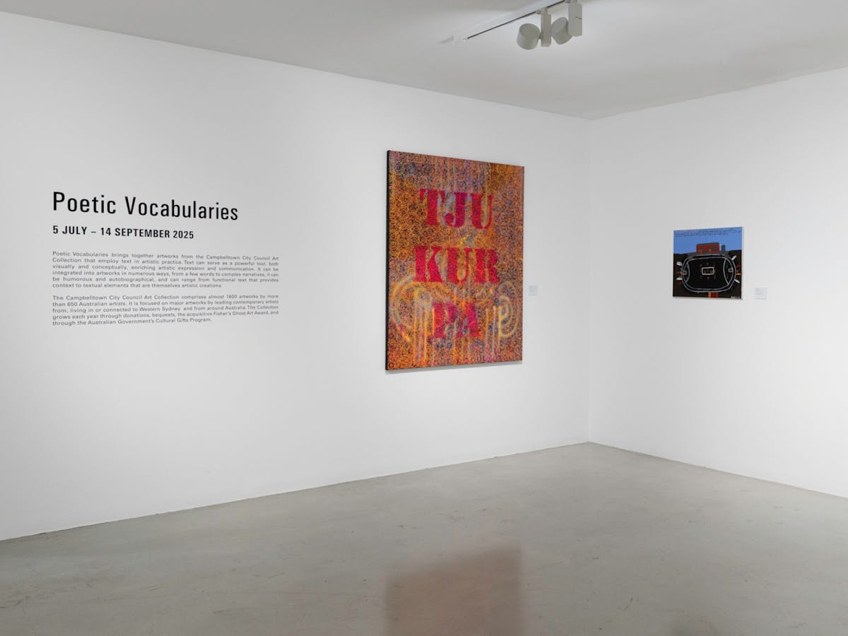 Installation image of art exhibition 'Poetic Vocabularies'