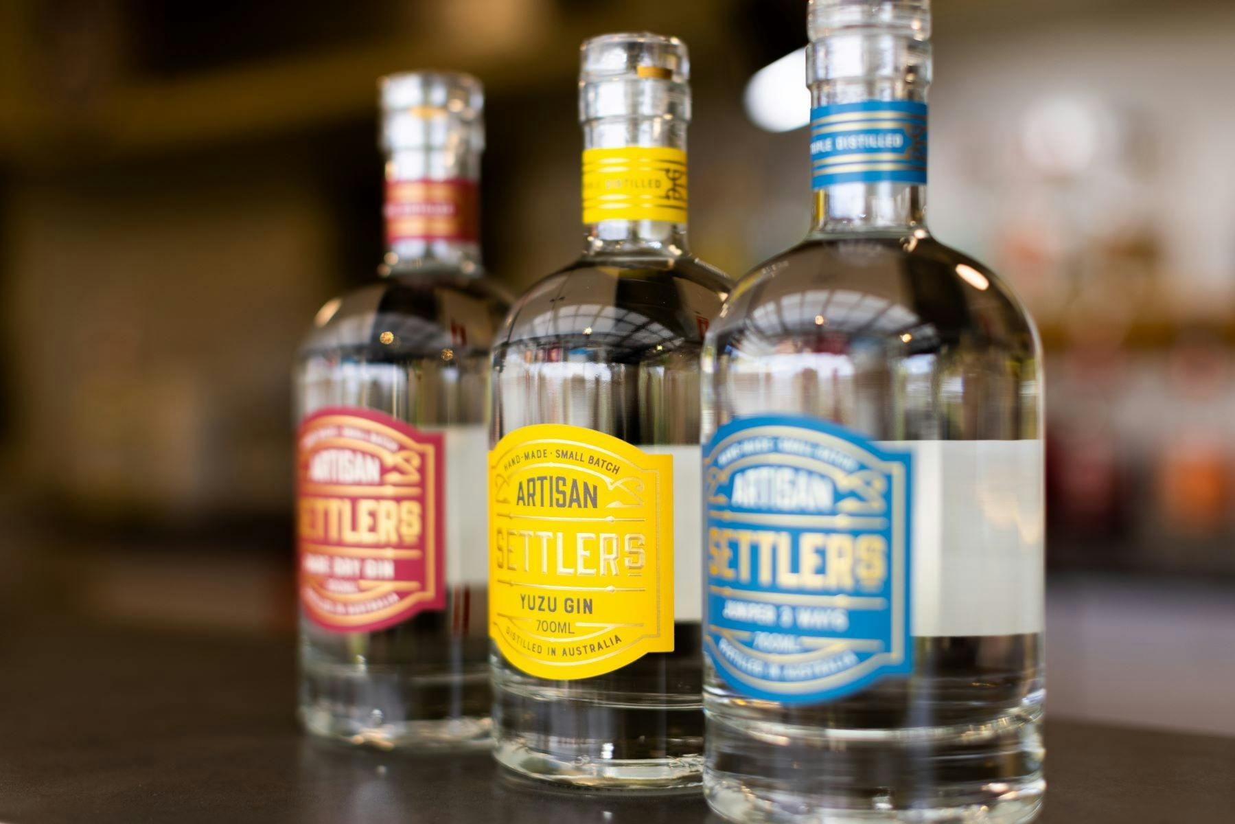 Settlers Spirits Gin Bottles