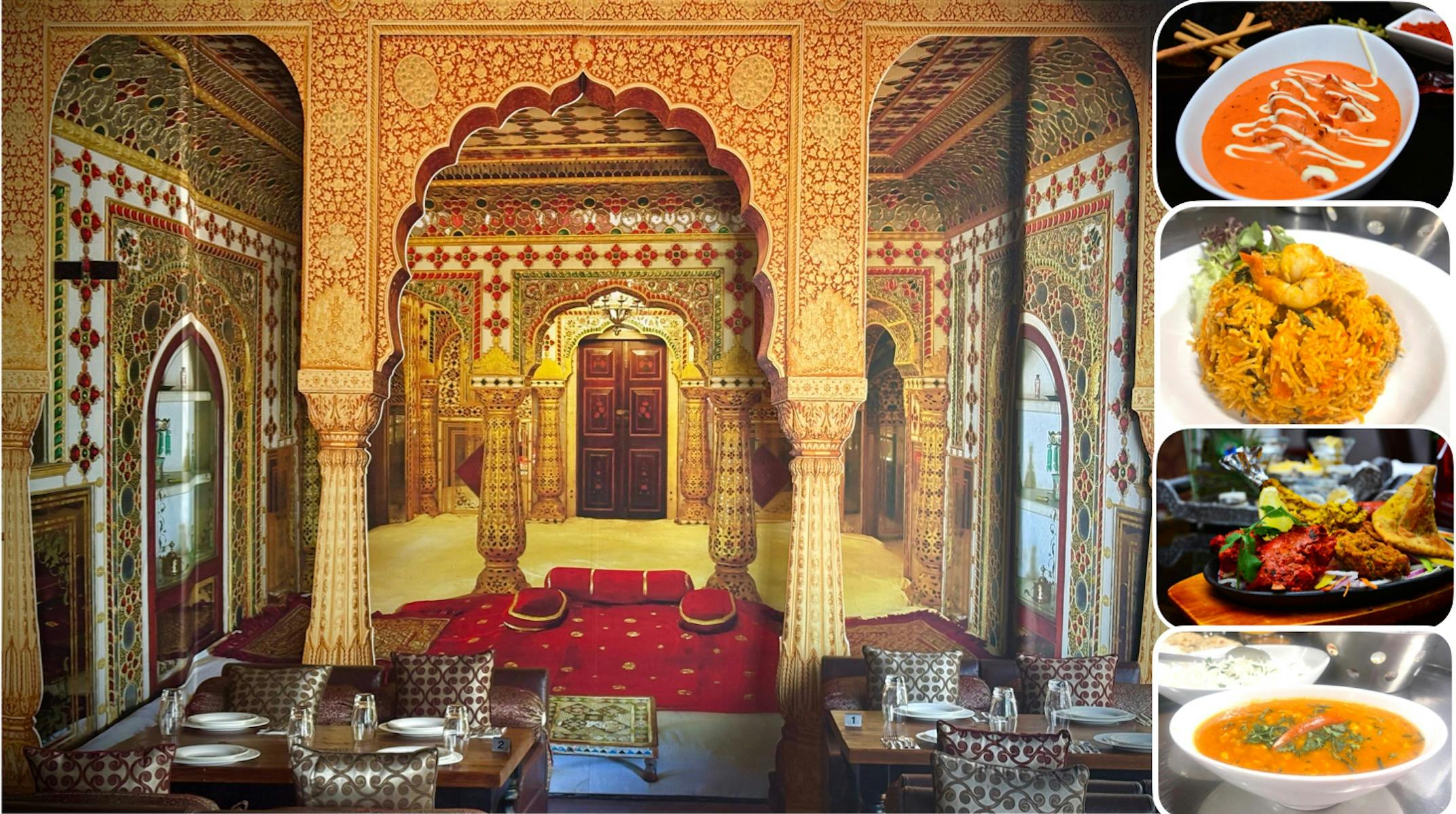 Jashan Lounge palace style seating and food