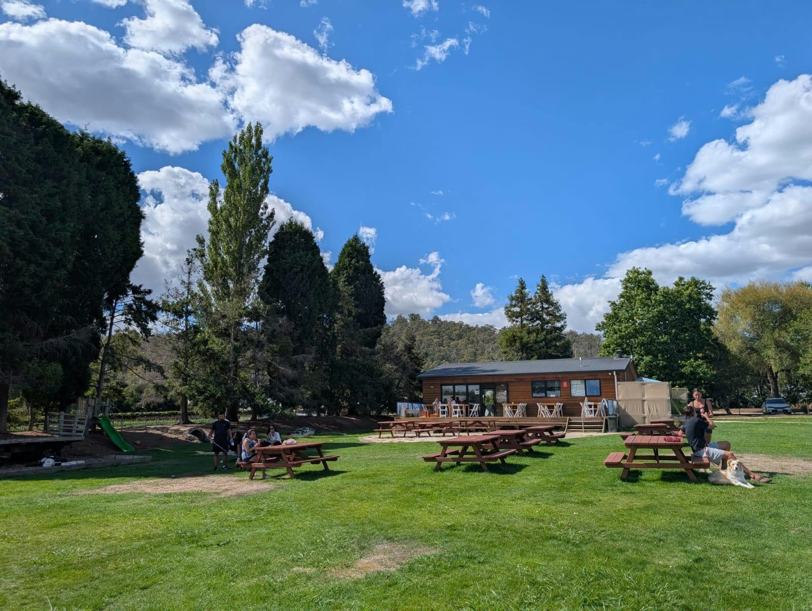 View of our outdoor dining area from our PYO area