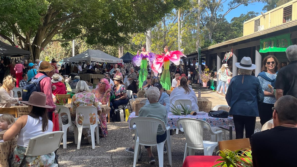 Enjoying music on Figtree Stage