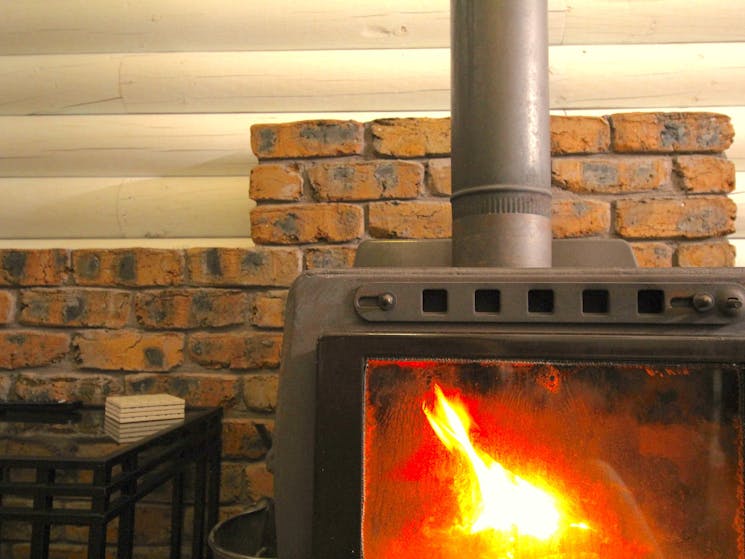 Fireplace in three bedroom lodge