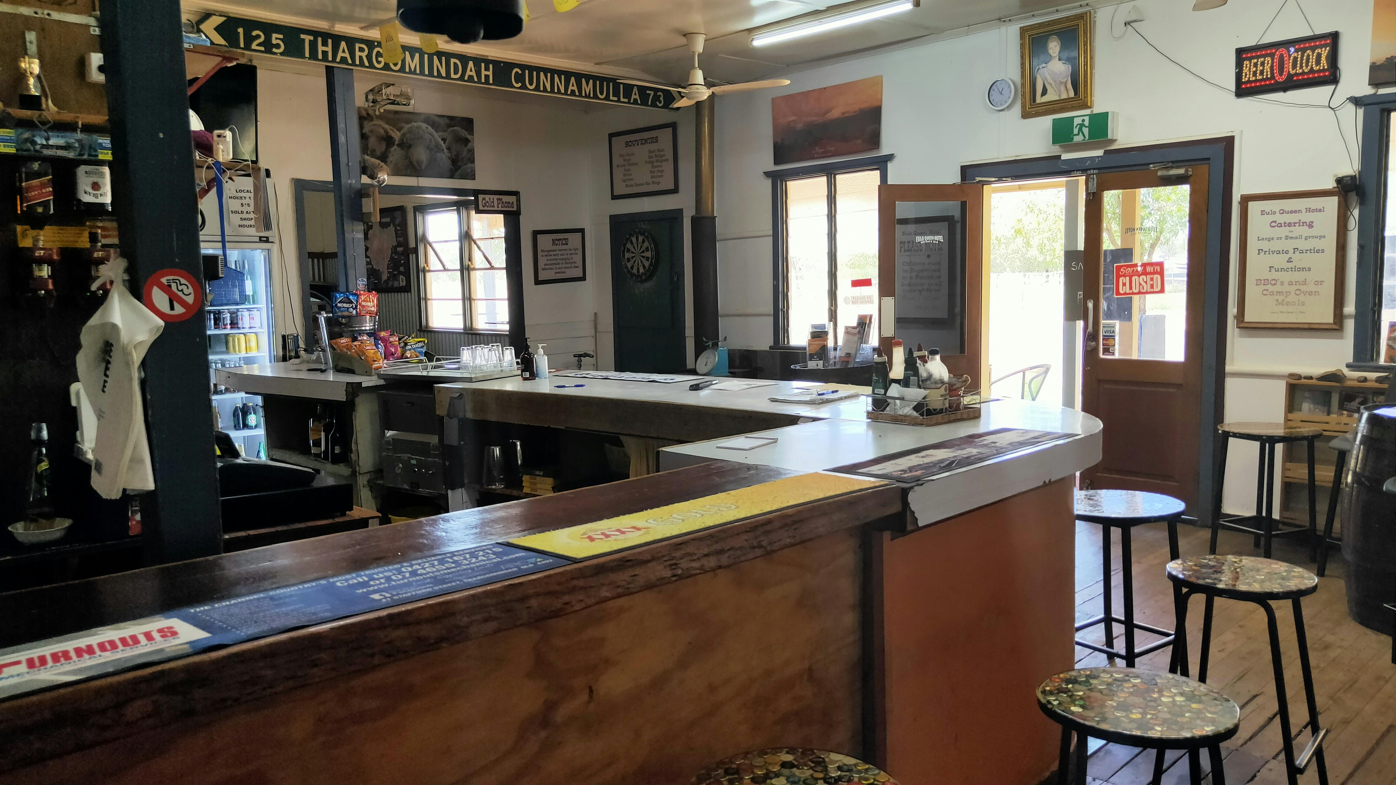 Beautiful Bar at Eulo Queen Hotel