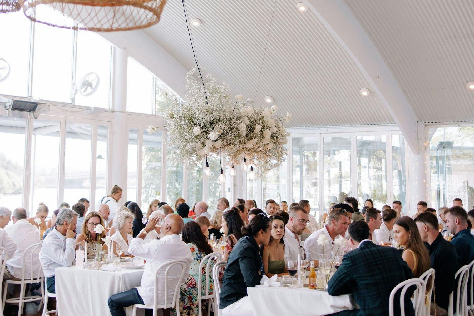 Guests enjoying the Ancora wedding dining experience