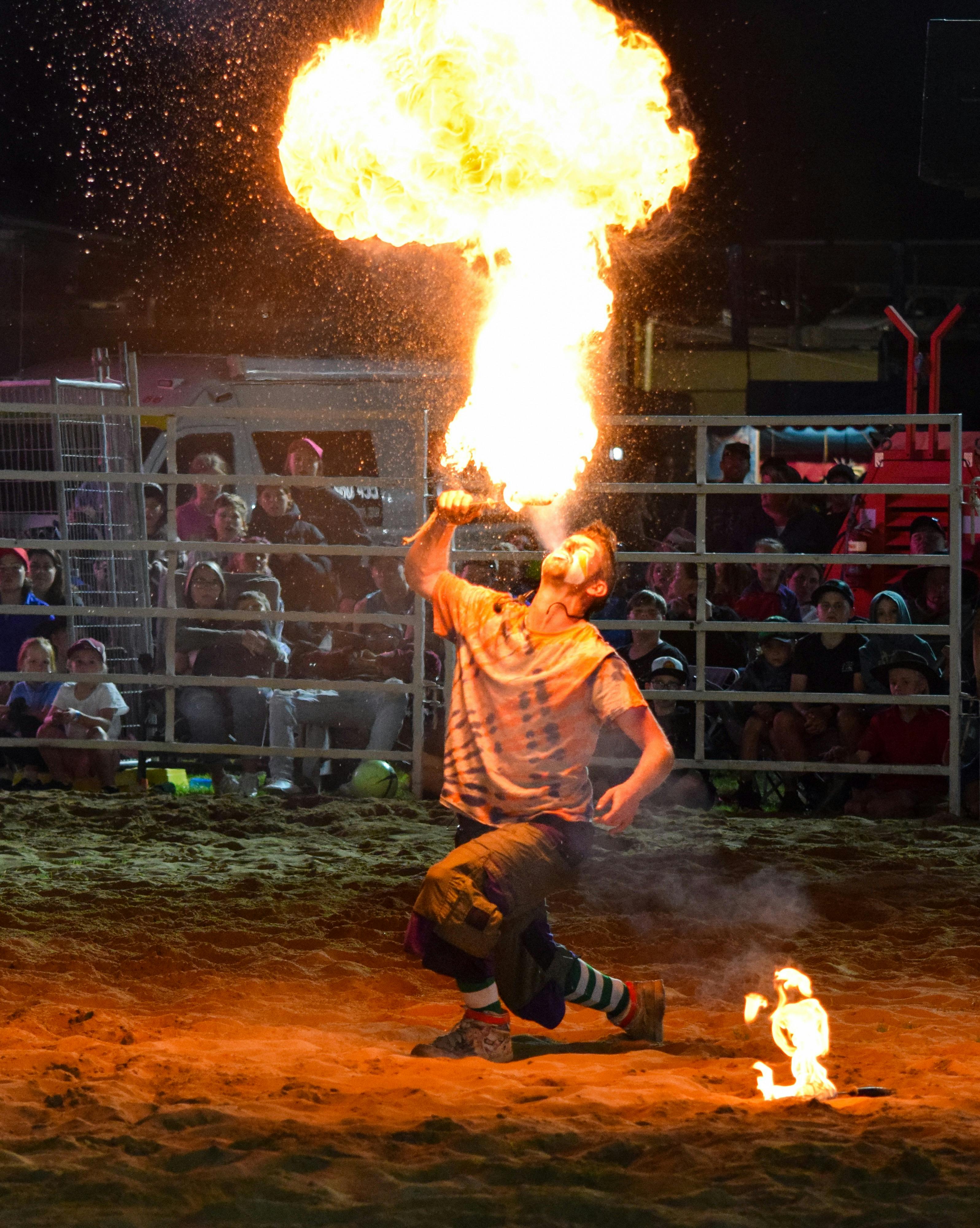 Warrnambool Rodeo - Kelpie fire breathing