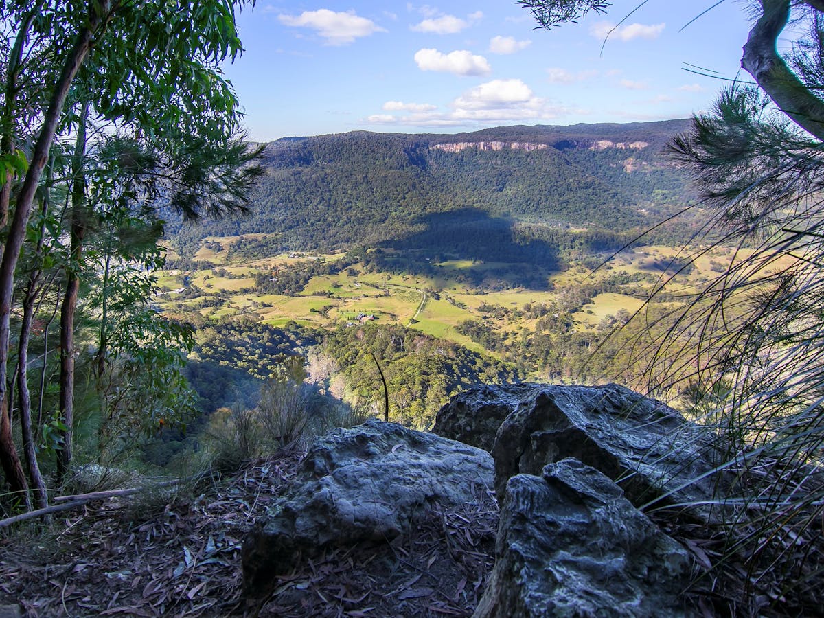 View of mountains, valley and farmland. View of mountains, valley and farmland.