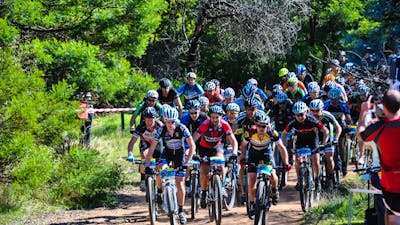 Riders at the annual Tumut MTB event at Tumut MTB Park