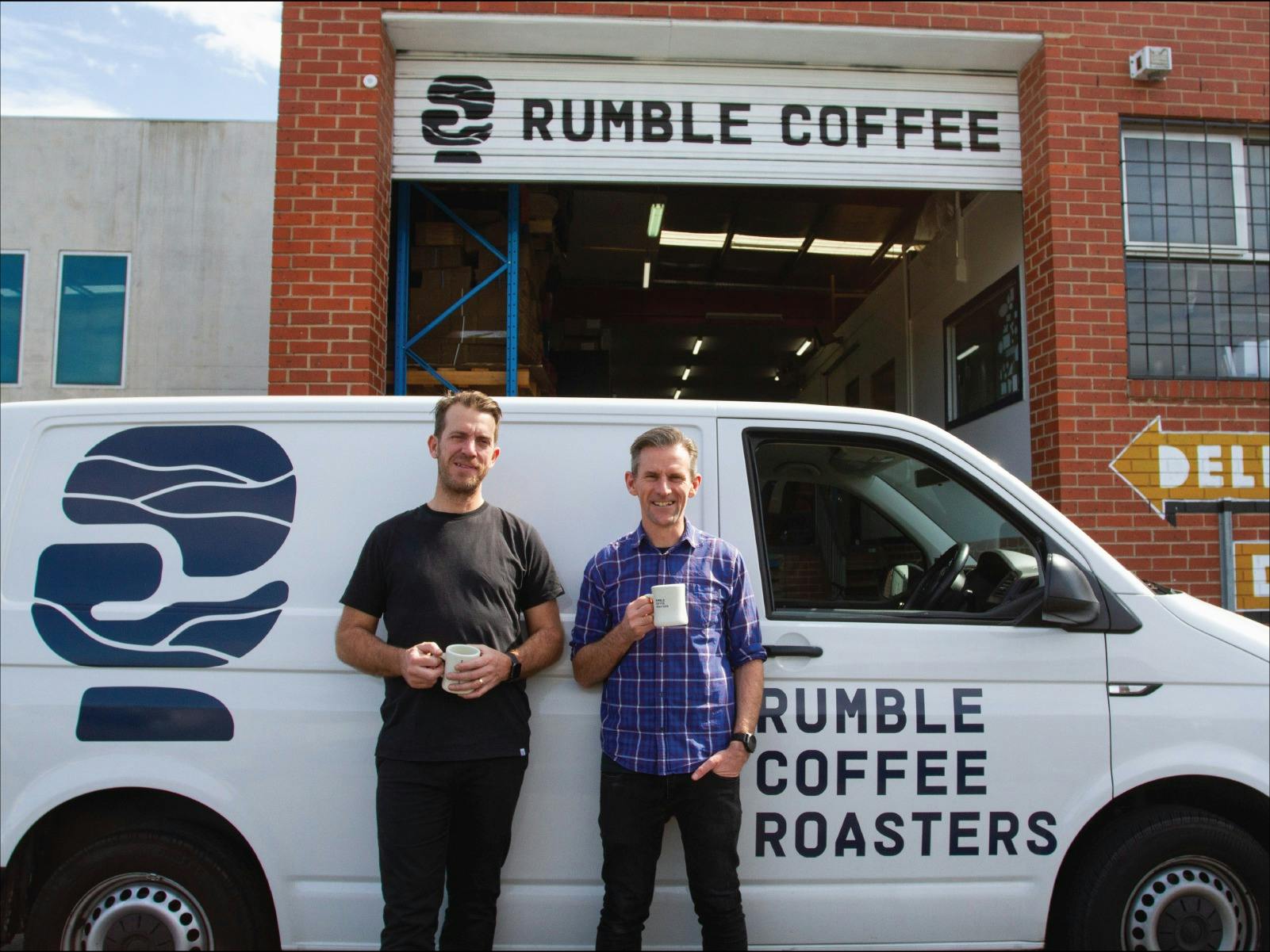 Rumble Coffee Owners Matt Hampton and Joe Molloy