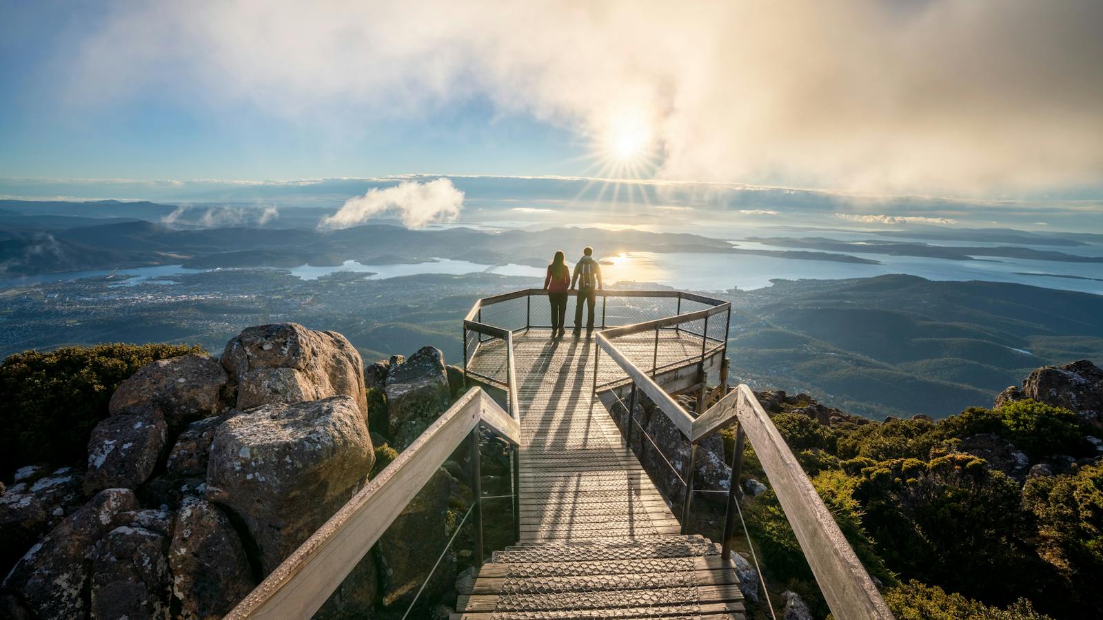 Mt Wellington/Kunanyi - overlooking city of Hobart, visit on your Tasmanian self drive holiday