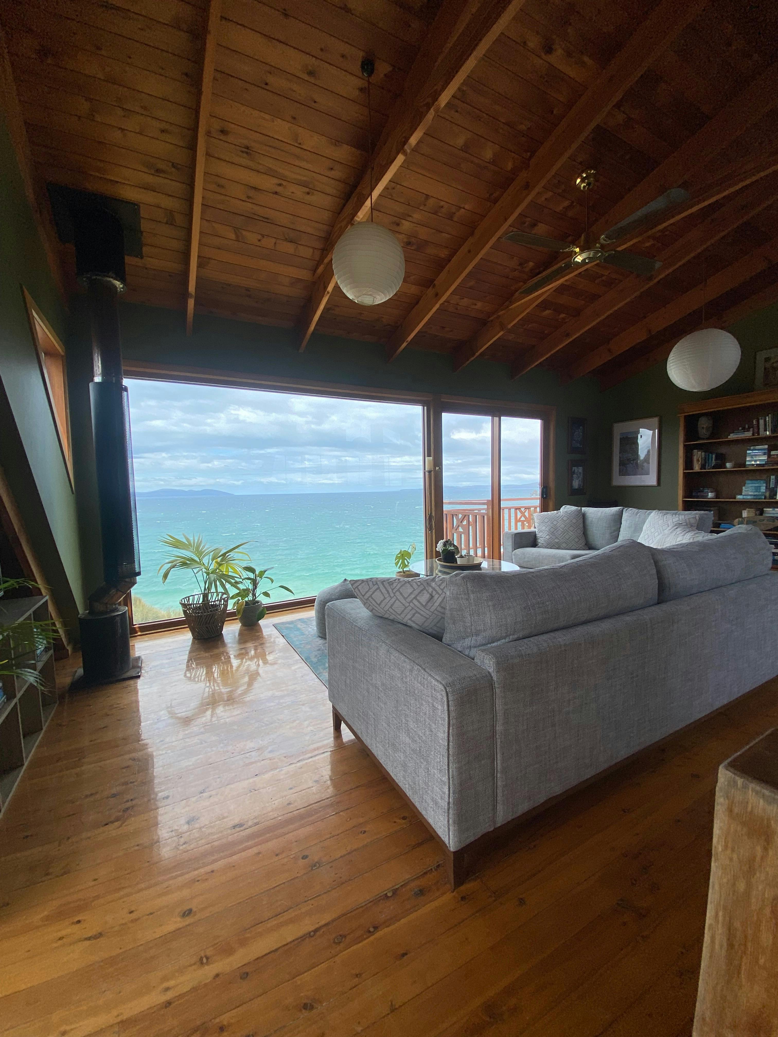 Unrivalled water views from Bluff Beach House loft, perfect for dolphin sightings and more