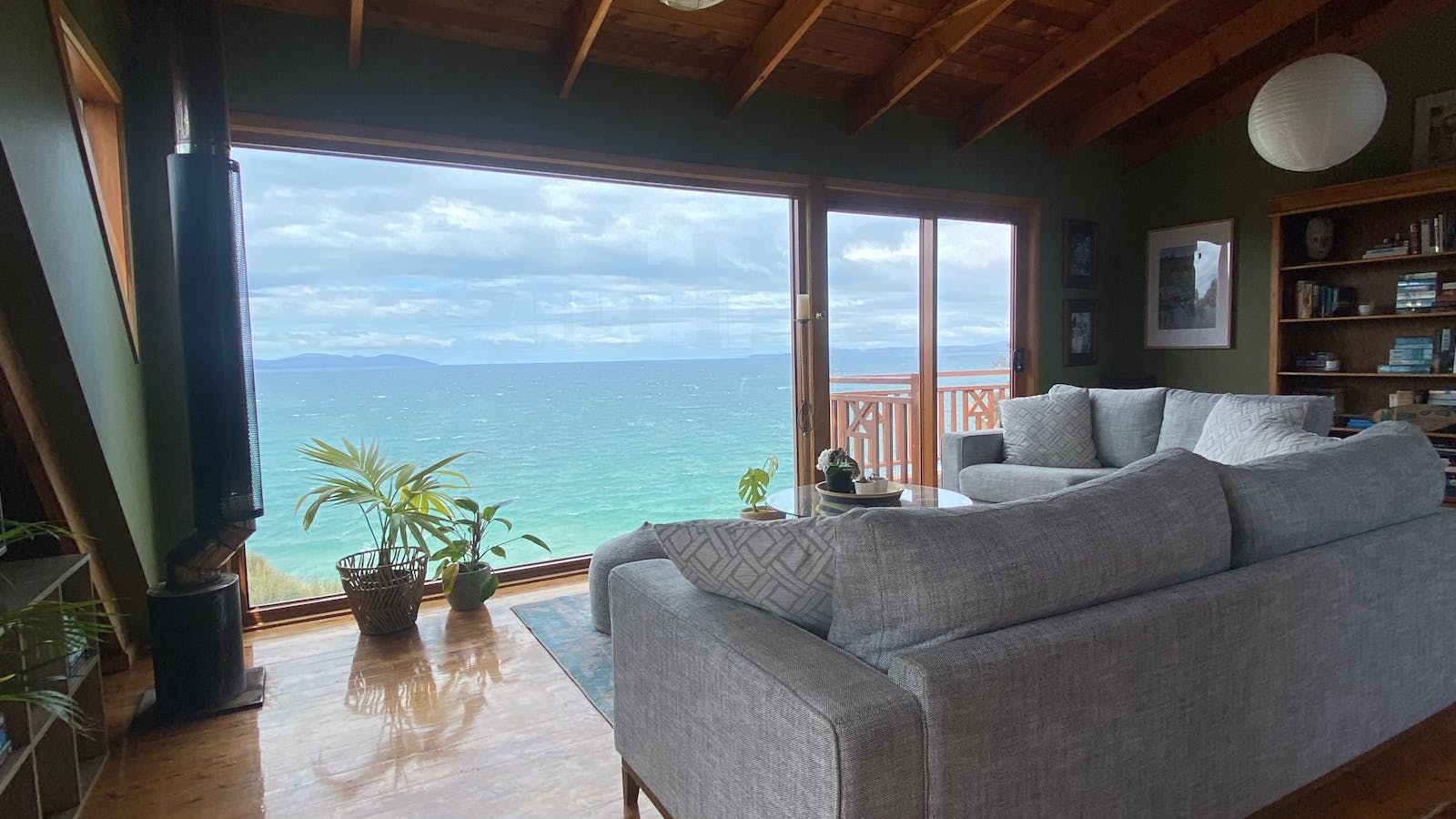 Unrivalled water views from Bluff Beach House loft, perfect for dolphin sightings and more