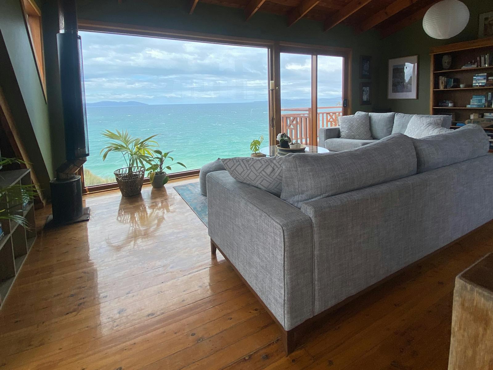 Unrivalled water views from Bluff Beach House loft, perfect for dolphin sightings and more