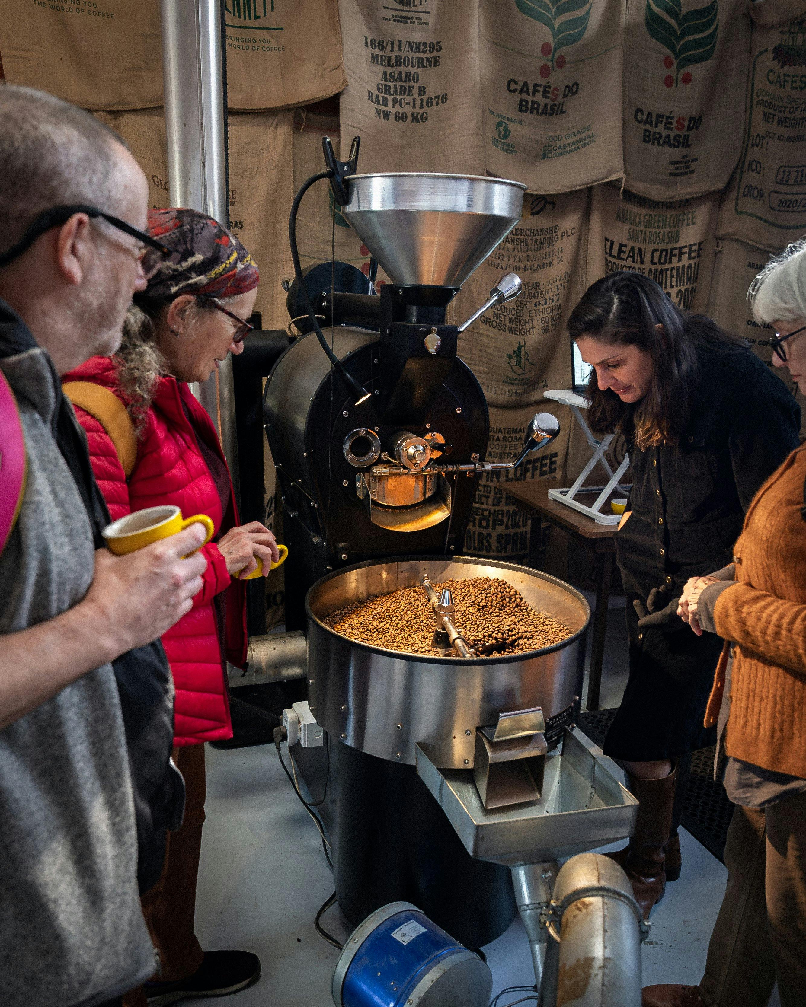 We welcome visitors to experience roasting a batch of coffee
