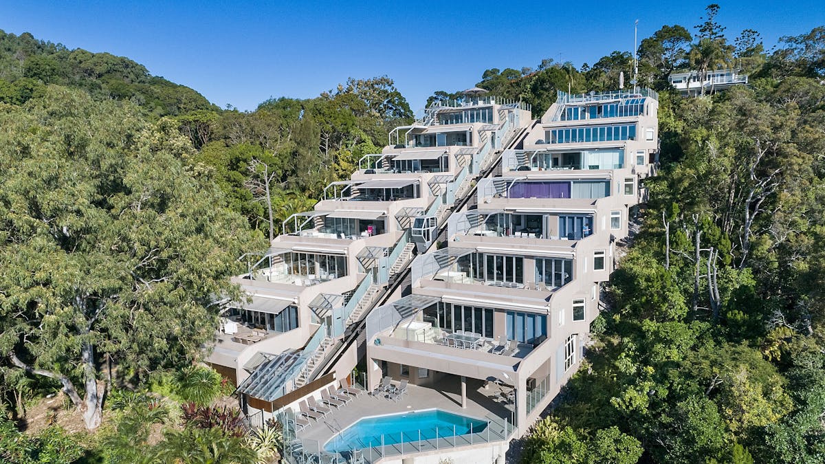 Exterior drone view