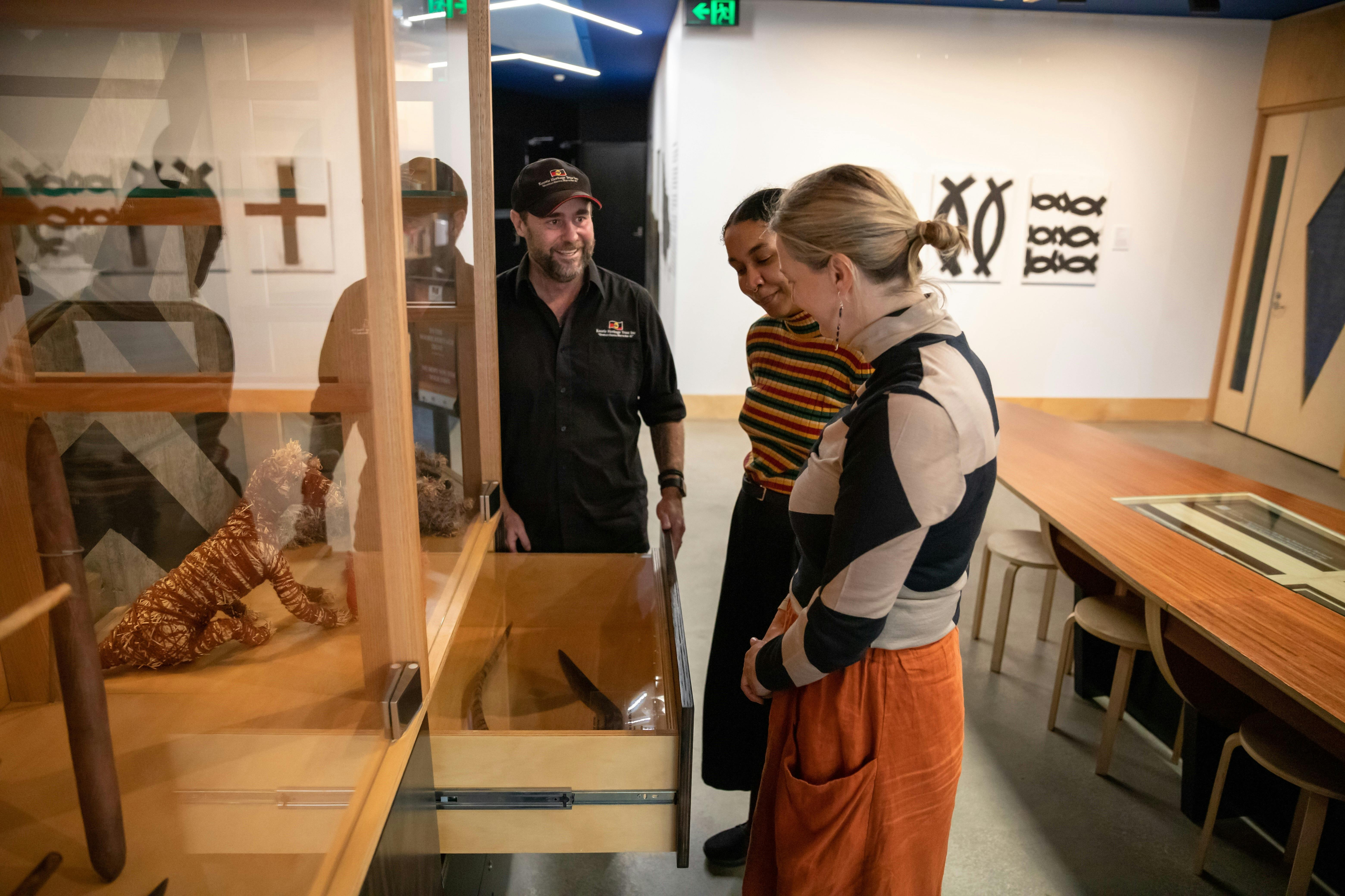 Rob Hyatt, Manger Cultural Experiences, showcasing KHTs permanent colle