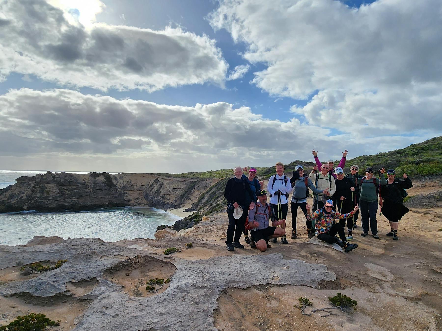 Happy Hikers hiking at Cape Mentelle on Cape to Cape Hiking