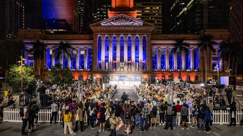 Brisbane Fashion Festival in King George Square at Brisbane City Hall