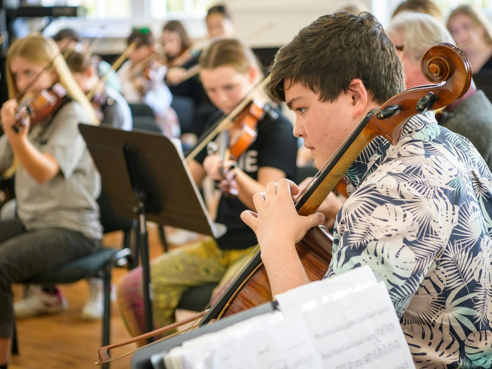 Children performing