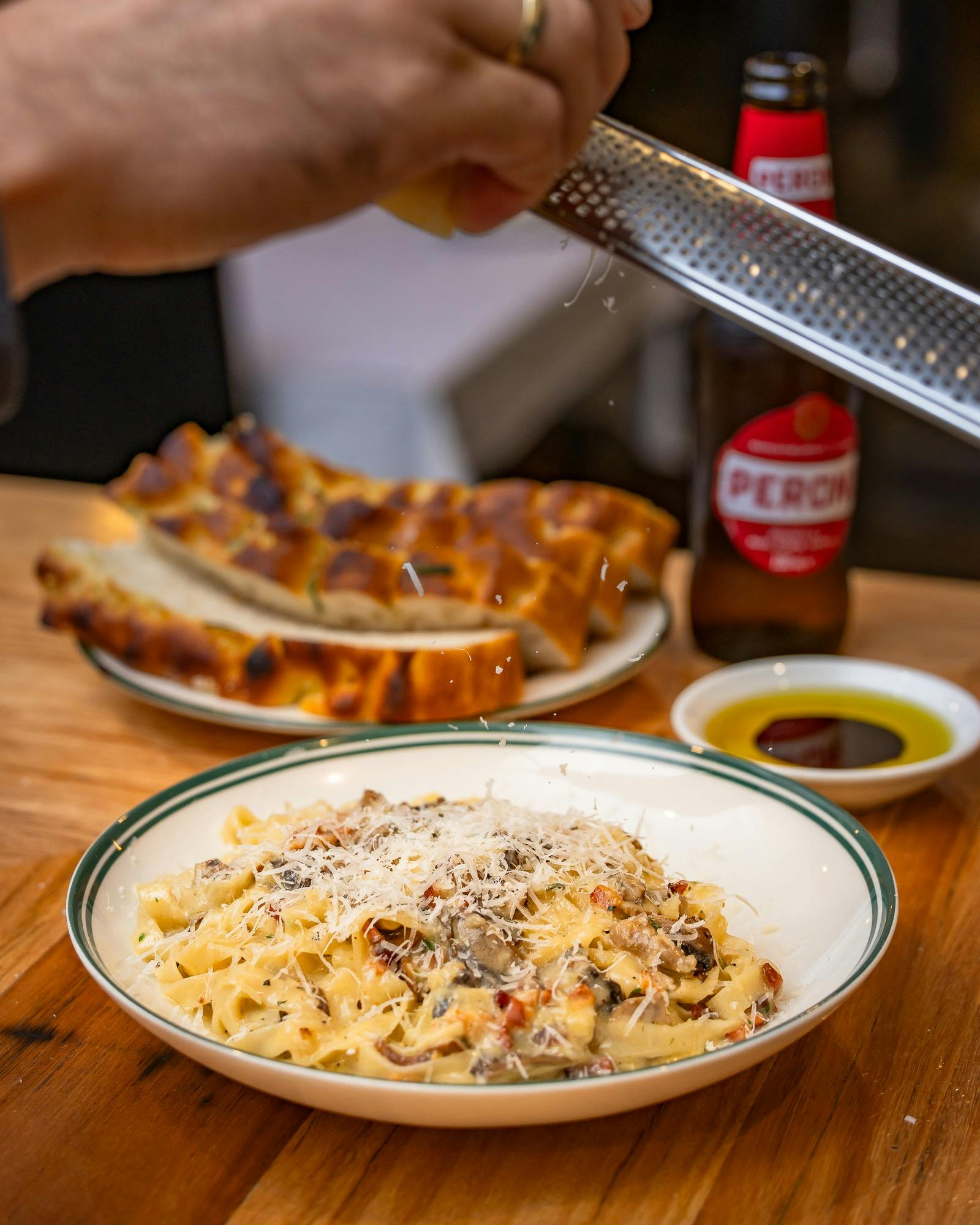 クリーミーなマッシュルームフェットチーネ