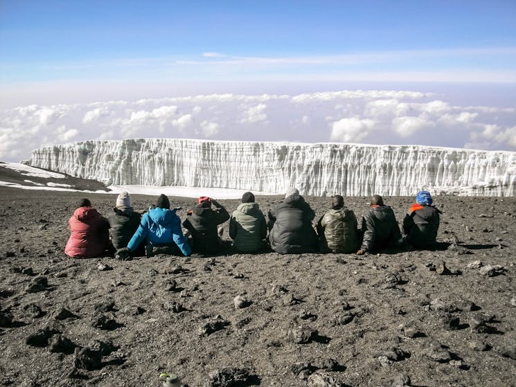 The summit of Mt Kilimanjaro in Africa