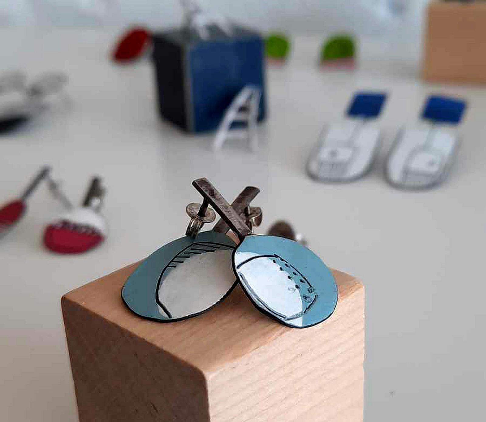 Jane Francis Reilly- Cutlery - cold enamel Copper and Silver