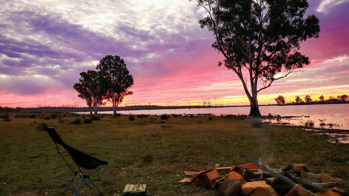 Sunset while camping Sunset while camping