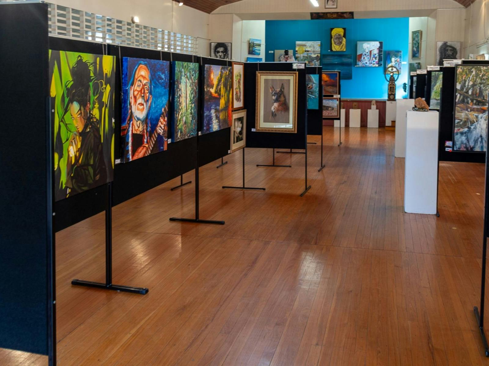 Original artwork on display boards at Imbil, Queensland Original artwork on display boards at Imbil, Queensland