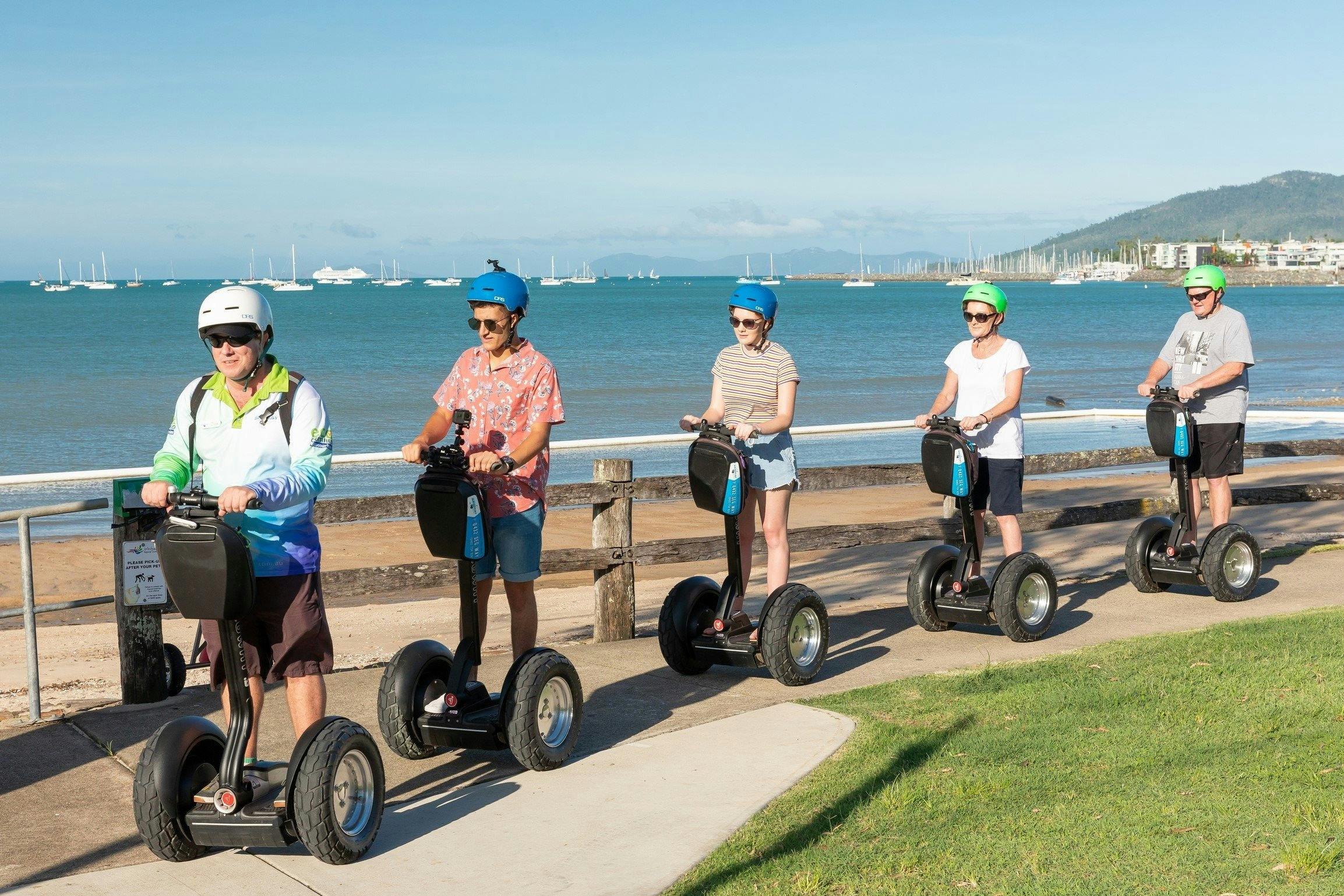 Segway tour on the foreshore near Cannonvale Beach, Airlie Beach, Whitsundays