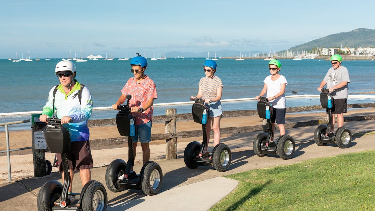 Segway tour on the foreshore near Cannonvale Beach, Airlie Beach, Whitsundays