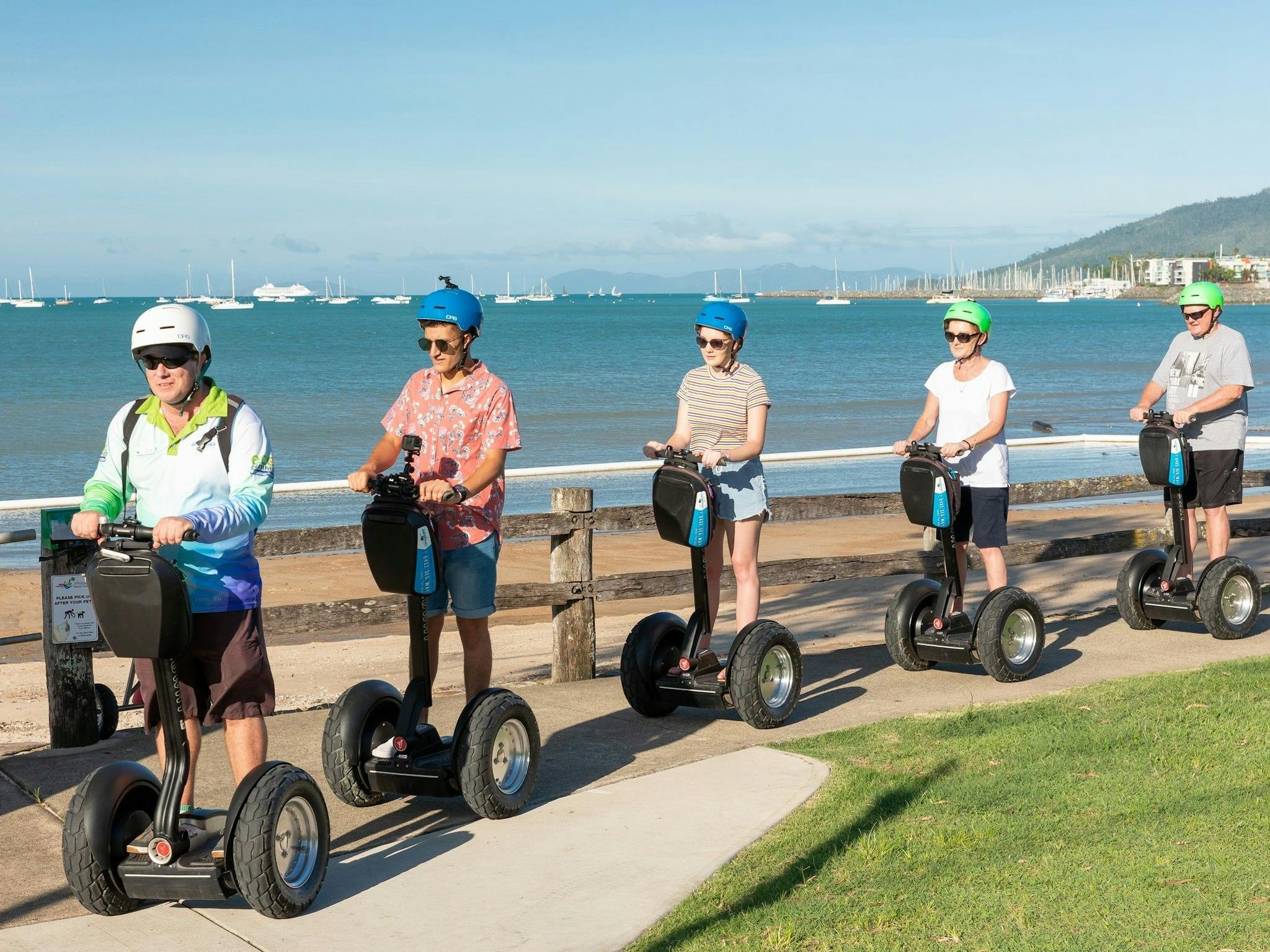 Segway tour on the foreshore near Cannonvale Beach, Airlie Beach, Whitsundays